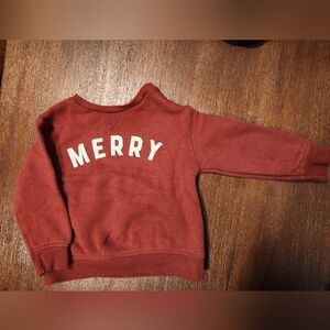 Little Co. Toddler Merry Red Sweatshirt